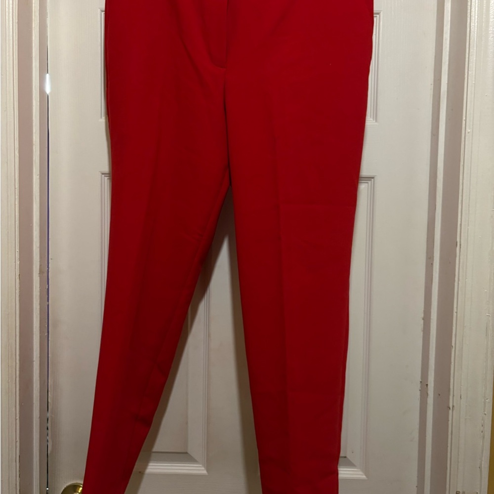 Talbots Bright Red Slim Tailored Pants